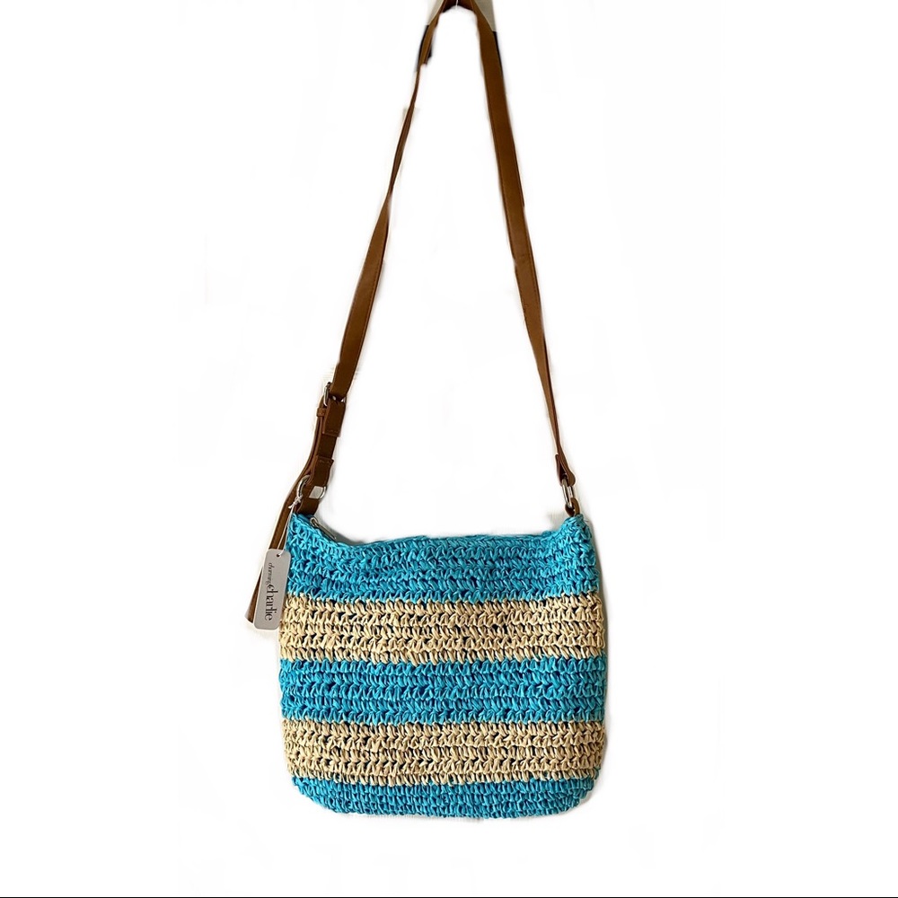 Chic Rope Straw Beach Bag Woven Shoulder Handbag